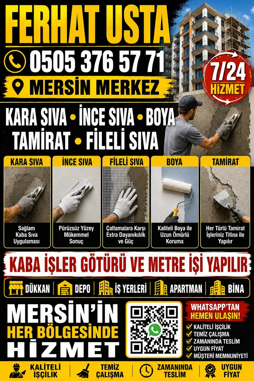 Kara Sıva İnce Sıva Boya