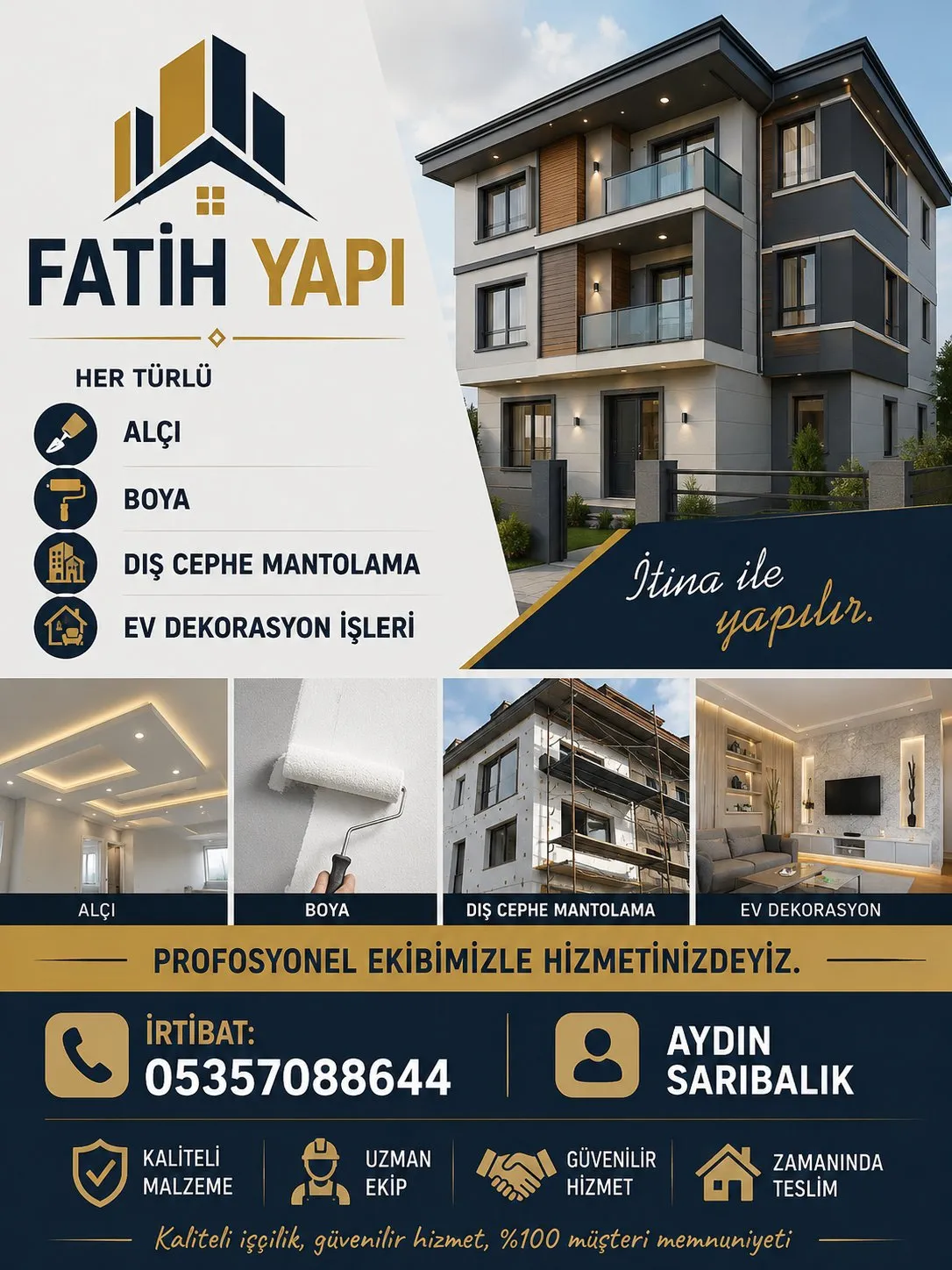 Alçı boya dış cephe yalıtım