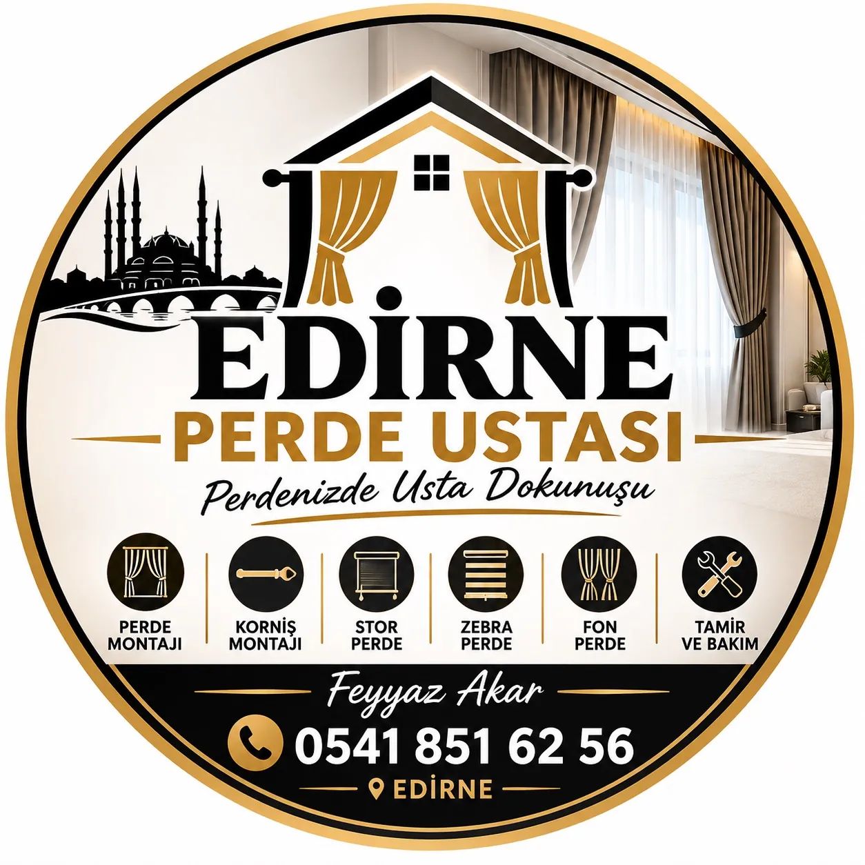 Korniş perde stor zebra jaluzi rustik ustalık hizmetleri