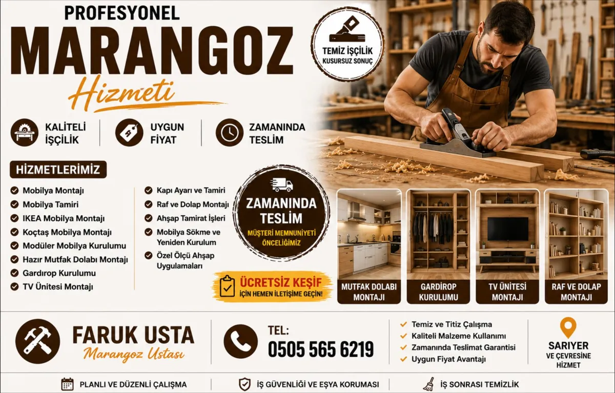 FARUK USTA PROFESYONEL MARANGOZ HİZMETİ