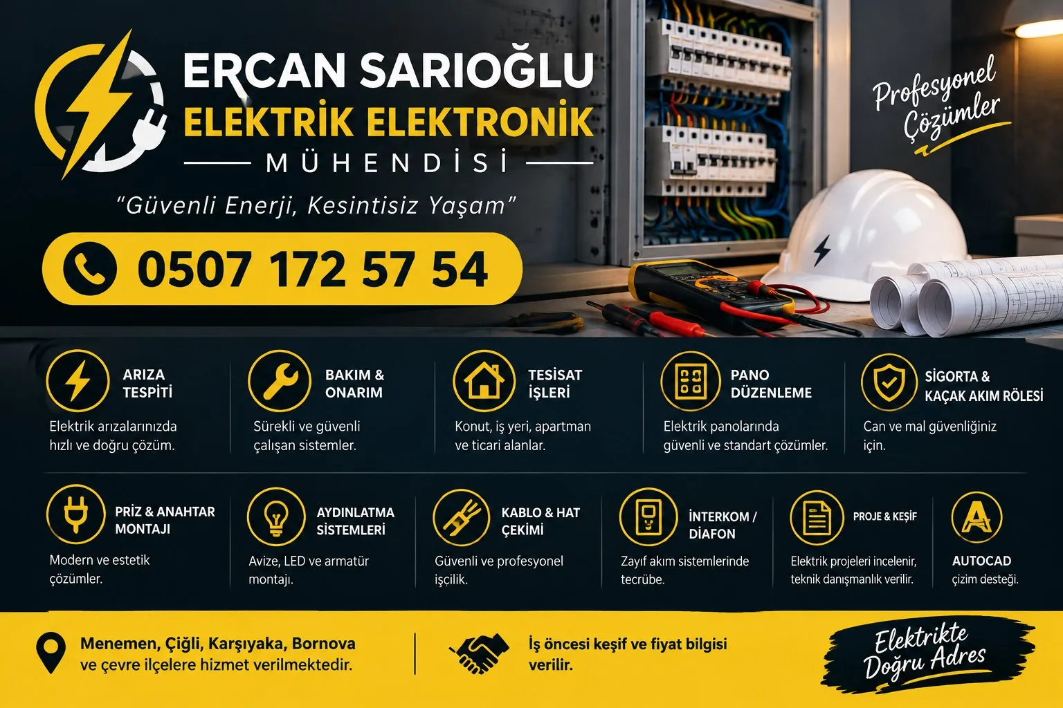 ELEKTRİK TESİSATI PROJELENDİRME ARIZA SERVİSİ